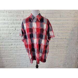 Fourth of July CST Sport Womens Top 2X Plus Patriotic Flag Pocket PLA78E